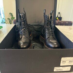 R13 Black Stack Boots Size 7